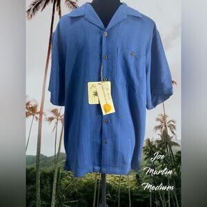 Joe Marlin, Size Médium, Blue, Short Sleeve Button Down. NWT L11